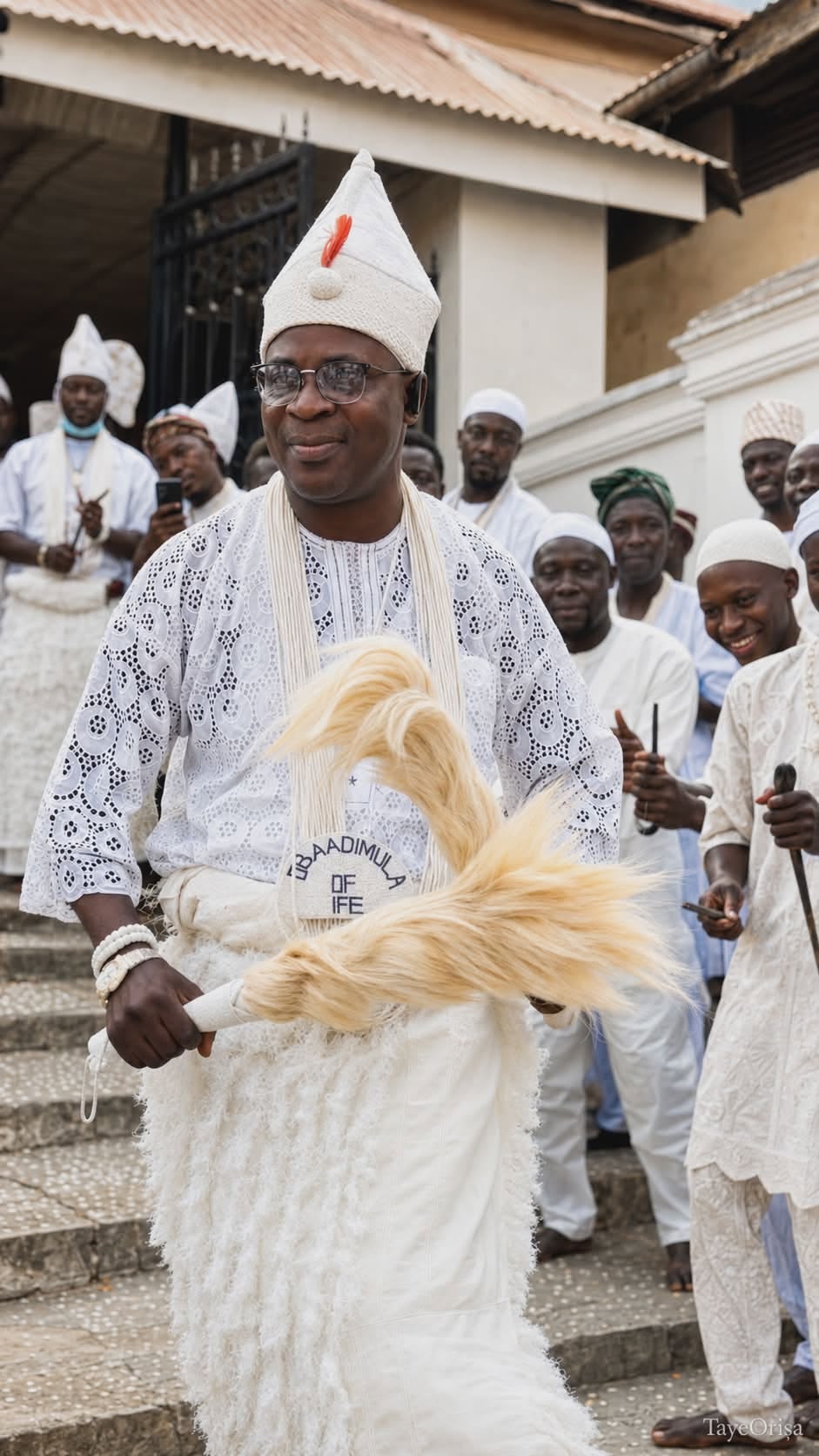 Priest-king in full regalia