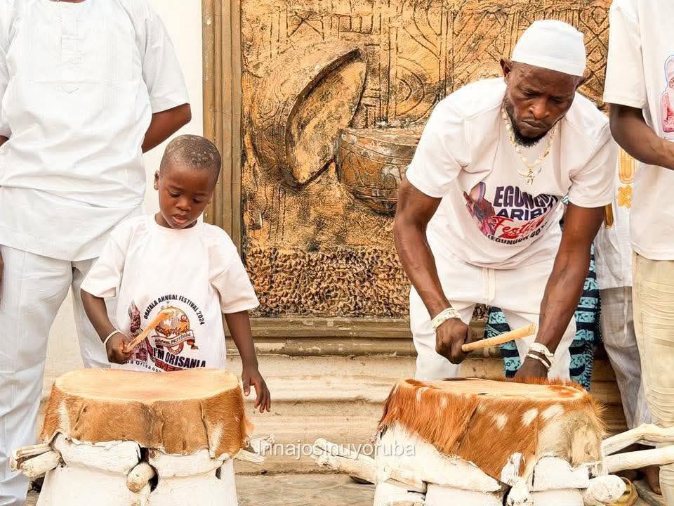 Festival drummers in celebration